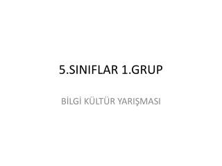 5 siniflar 1 grup