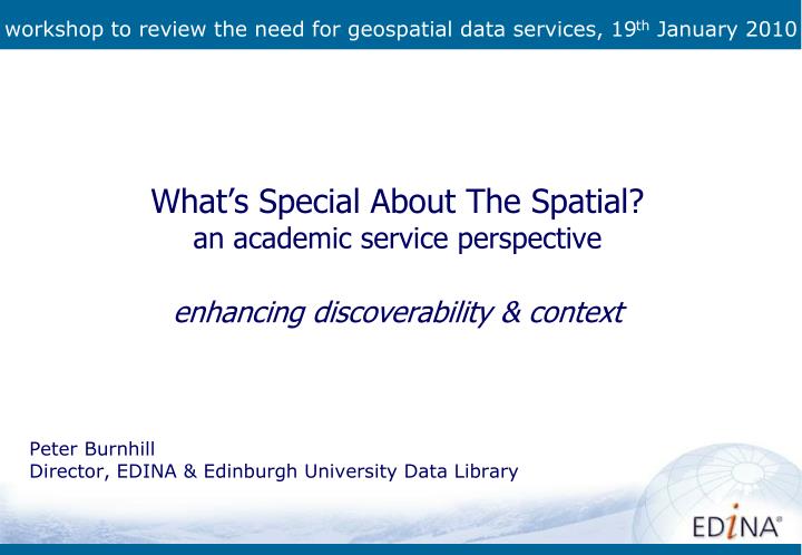 what s special about the spatial an academic service perspective enhancing discoverability context