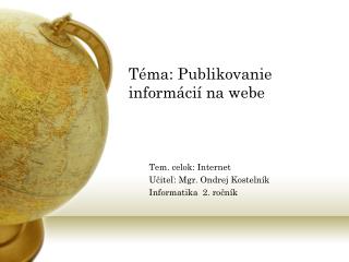 t ma publikovanie inform ci na webe