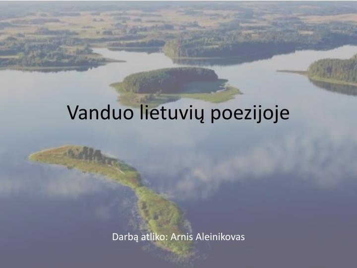 vanduo lietuvi poezijoje