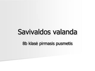 Savivaldos valanda