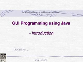 GUI Programming using Java - Introduction