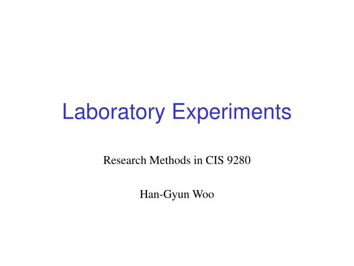 laboratory experiments