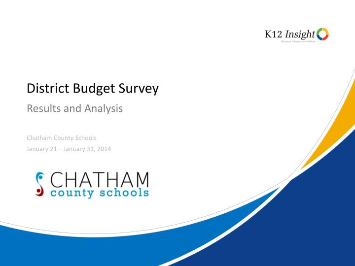 district budget survey
