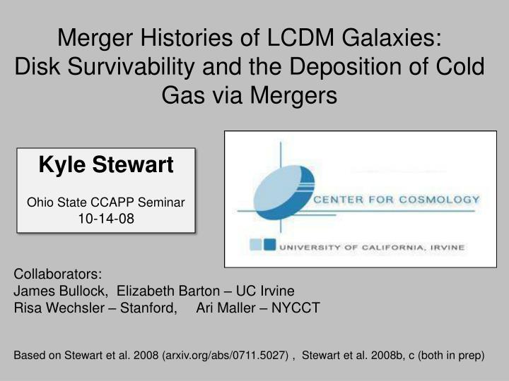 merger histories of lcdm galaxies disk survivability and the deposition of cold gas via mergers