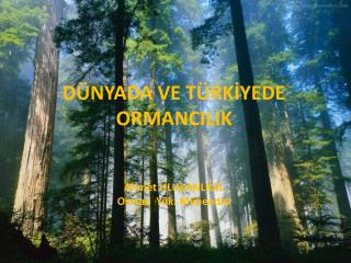 DÜNYADA VE TÜRKİYEDE ORMANCILIK Ahmet ULUKANLIGİL Orman Yük. Mühendisi