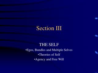 Section III