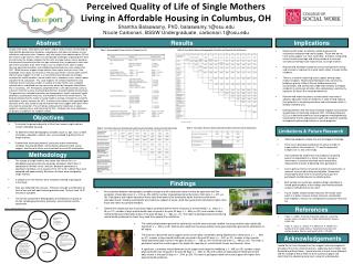 Perceived Quality of Life of Single Mothers