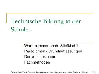 technische bildung in der schule
