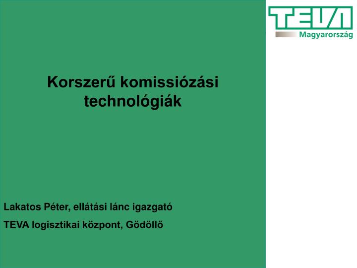 korszer komissi z si technol gi k