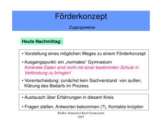 f rderkonzept zugangsweise