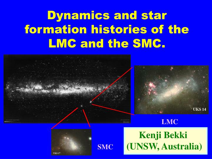 dynamics and star formation histories of the lmc and the smc