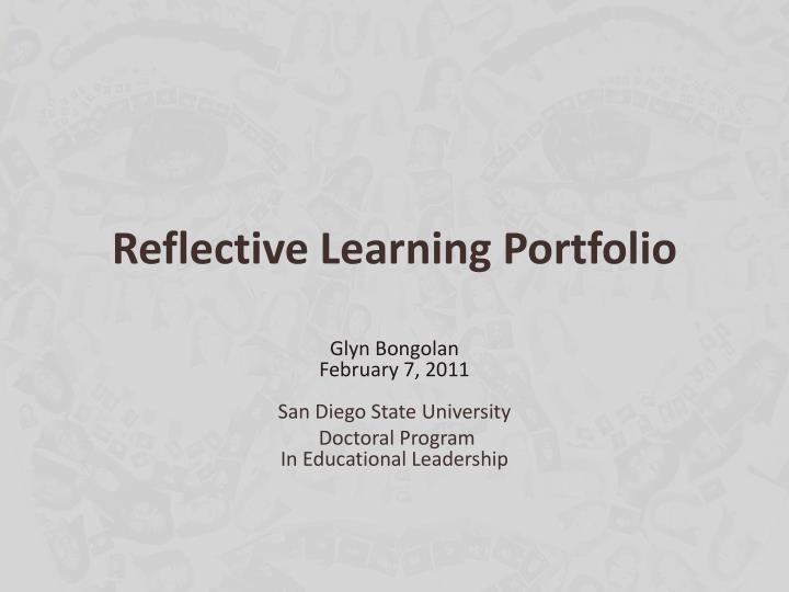 reflective learning portfolio