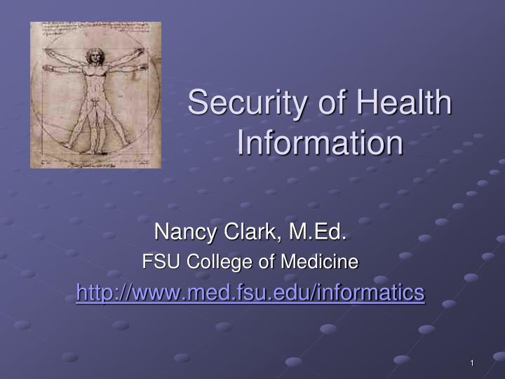 security of health information