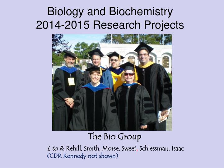biology and biochemistry 2014 2015 research projects