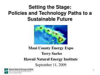 Setting the Stage: Policies and Technology Paths to a Sustainable Future