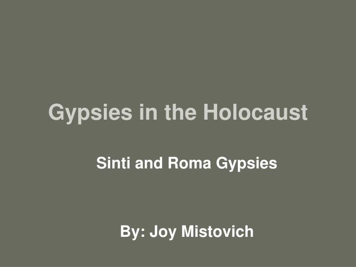 gypsies in the holocaust