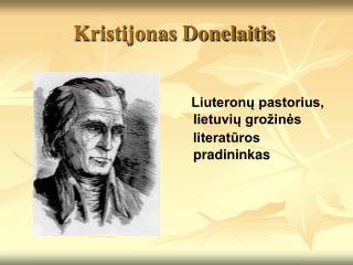 kristijonas donelaitis