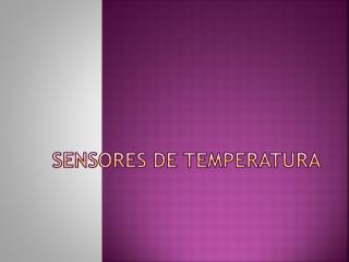 sensores de temperatura