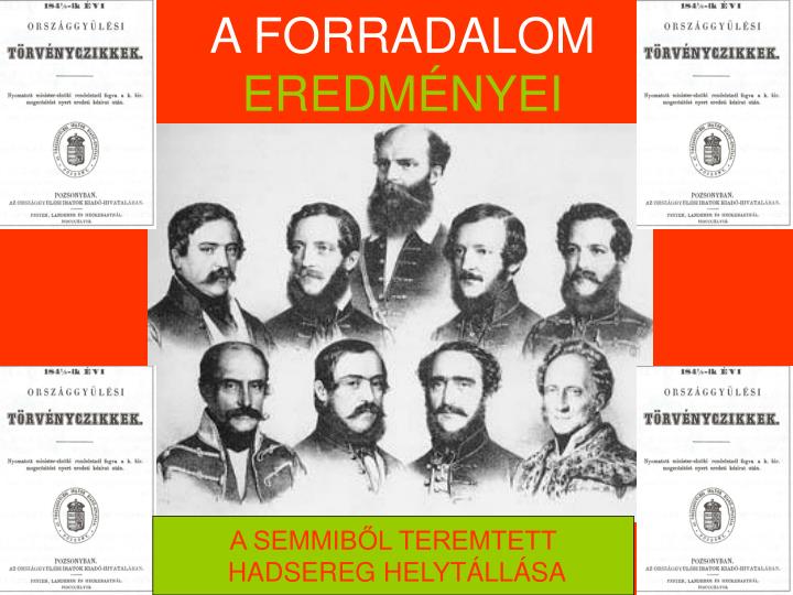 a forradalom eredm nyei