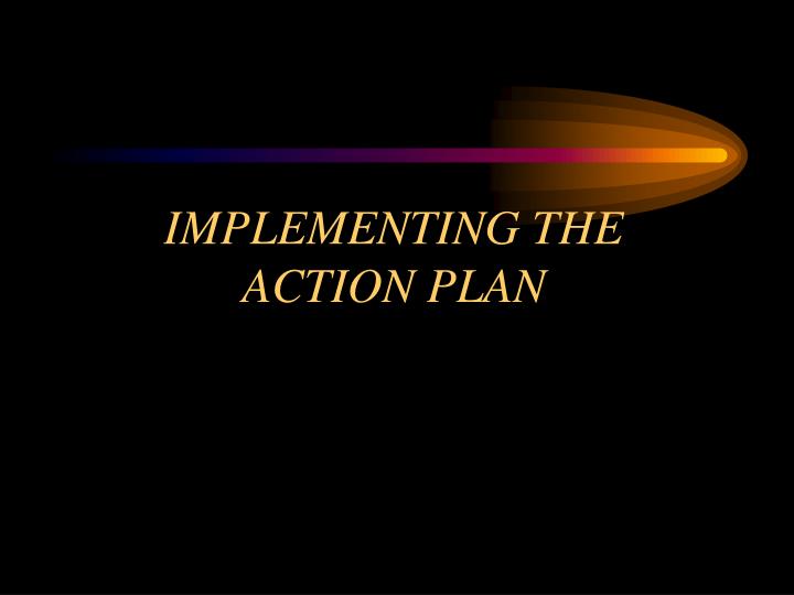 implementing the action plan