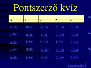 pontszerz kv z