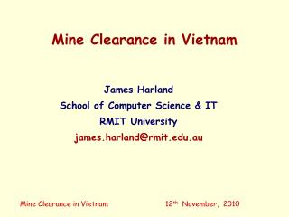 Mine Clearance in Vietnam