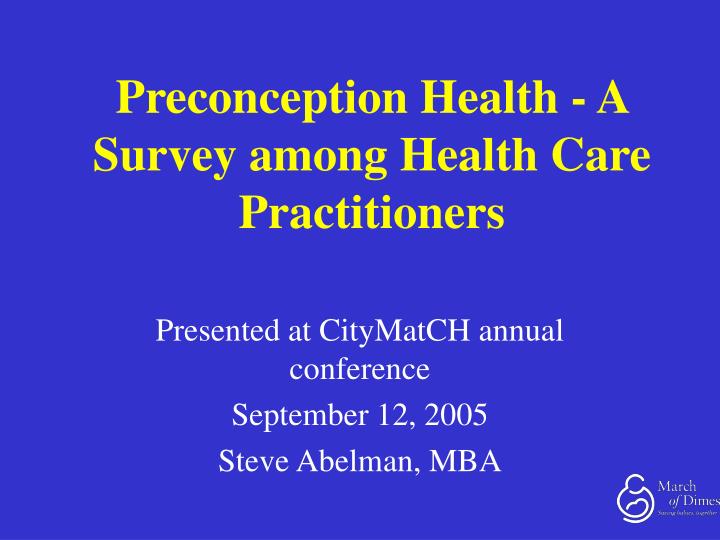 preconception health a survey among health care practitioners