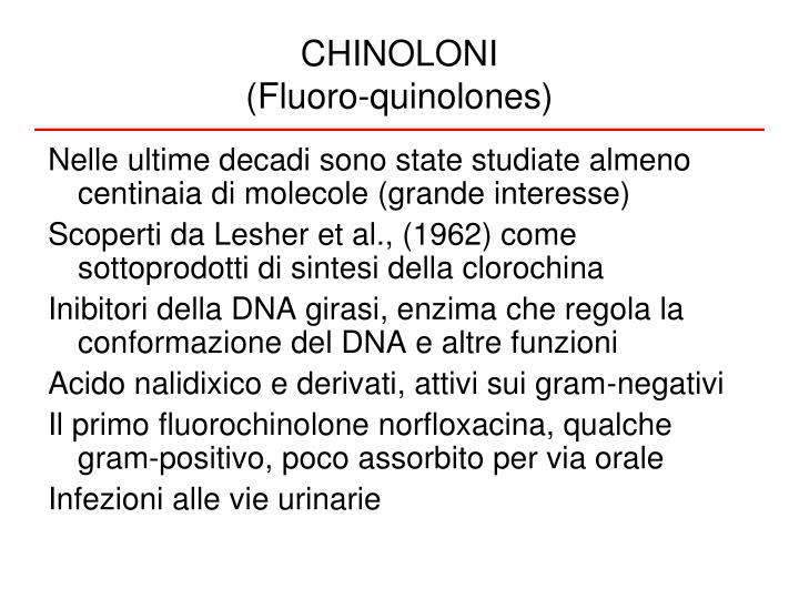 chinoloni fluoro quinolones