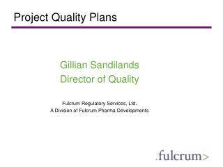 Project Quality Plans