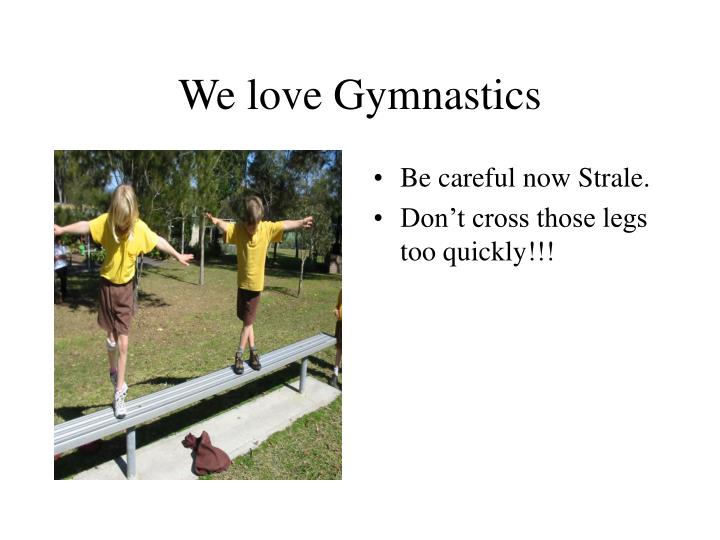 we love gymnastics