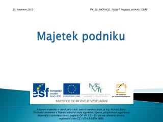 majetek podniku
