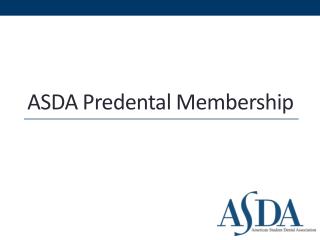 ASDA Predental Membership