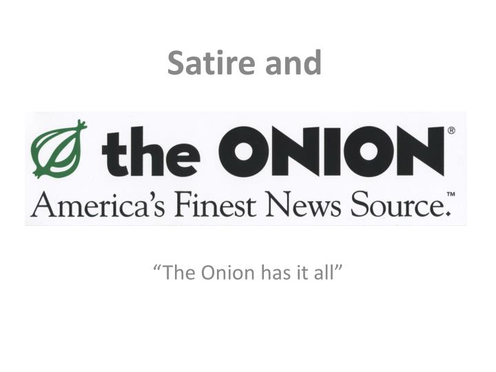 the onion has it all