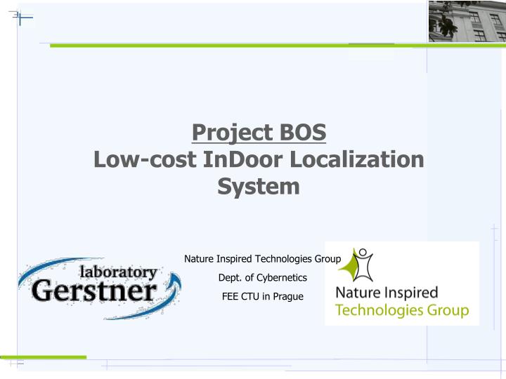 project bos low cost indoor localization system