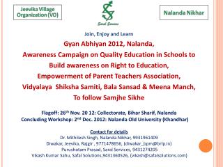 Join, Enjoy and Learn Gyan Abhiyan 2012, Nalanda,