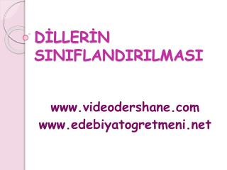d ller n siniflandirilmasi