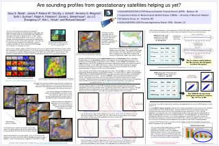 Are sounding profiles from geostationary satellites helping us yet?
