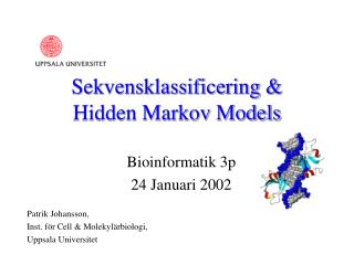 sekvensklassificering hidden markov models