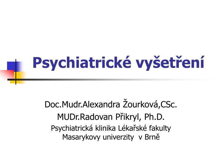 psychiatrick vy et en