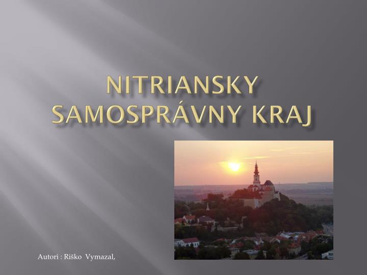 nitriansky samospr vny kraj