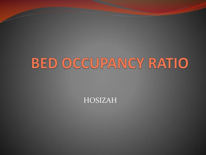 bed occupancy ratio