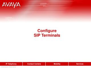 Configure SIP Terminals