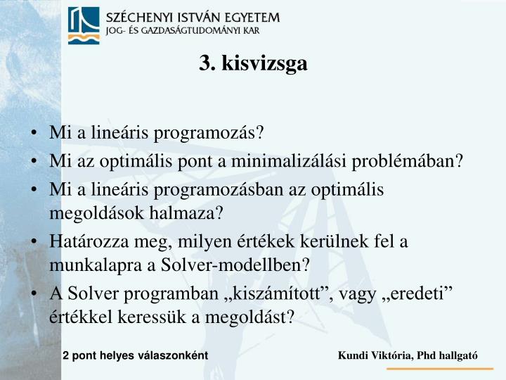 3 kisvizsga