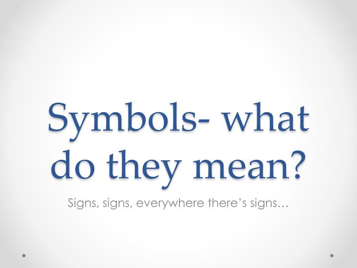 symbols what do they mean