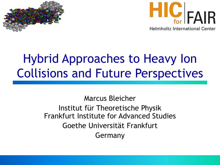 hybrid approaches to heavy ion collisions and future perspectives