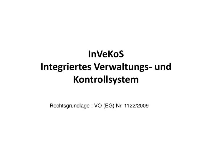 invekos integriertes verwaltungs und kontrollsystem