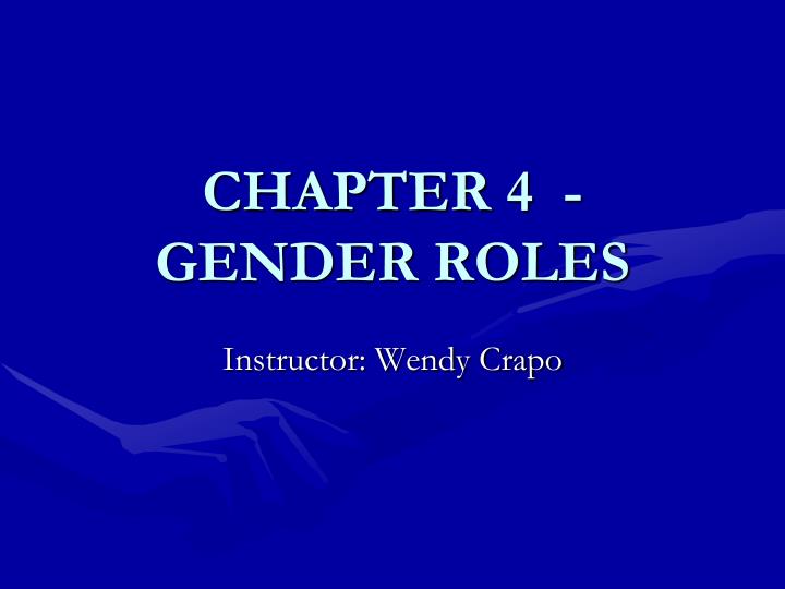 chapter 4 gender roles