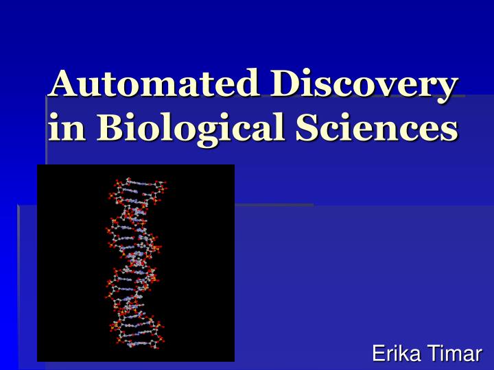 automated discovery in biological sciences