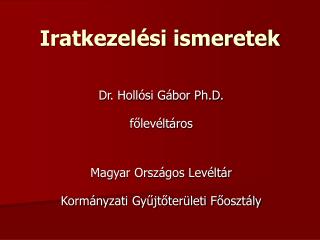 iratkezel si ismeretek